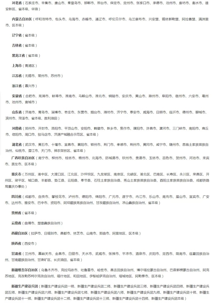 截至5月8日已開通醫(yī)保個賬跨省共濟的統(tǒng)籌區(qū)。（國家醫(yī)保局官網(wǎng)截圖）