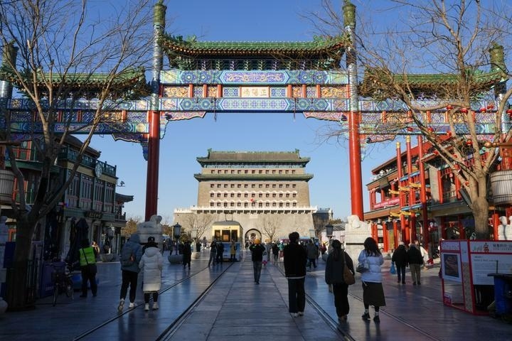 這是2024年12月26日從前門大街拍攝的正陽門箭樓。